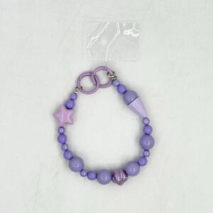 Dragonne de téléphone en perles avec breloques étoile et cornet de glace