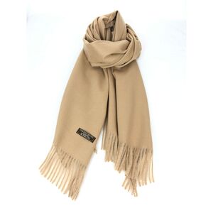 Écharpe laine et cachemire avec des bords frangés