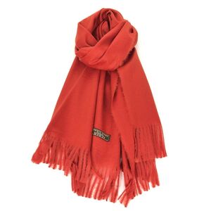 Écharpe laine et cachemire avec des bords frangés