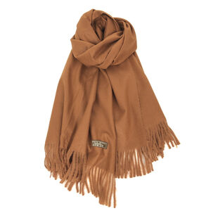 Écharpe laine et cachemire avec des bords frangés