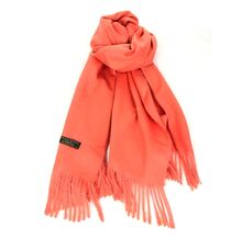 Écharpe laine et cachemire avec des bords frangés