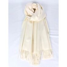 Écharpe laine et cachemire avec des bords frangés