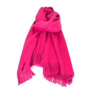 Écharpe laine et cachemire avec des bords frangés