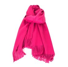 Écharpe laine et cachemire avec des bords frangés