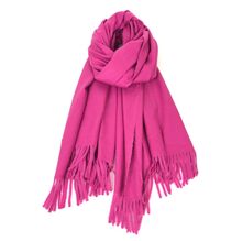 Écharpe laine et cachemire avec des bords frangés