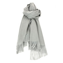 Écharpe laine et cachemire avec des bords frangés