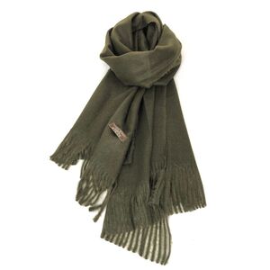 Écharpe laine et cachemire avec des bords frangés