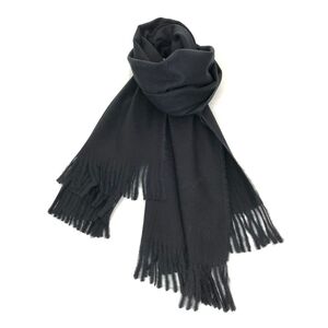 Écharpe laine et cachemire avec des bords frangés