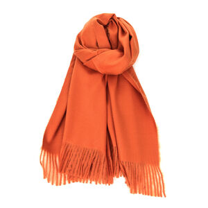 Écharpe laine et cachemire avec des bords frangés