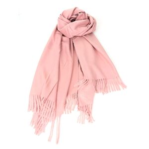 Écharpe laine et cachemire avec des bords frangés