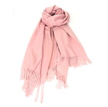 Écharpe laine et cachemire avec des bords frangés