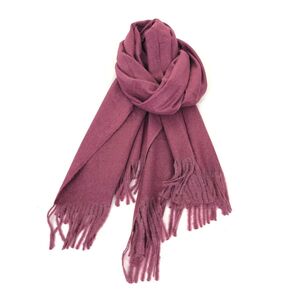 Écharpe laine et cachemire avec des bords frangés