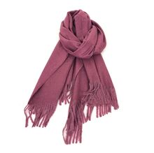 Écharpe laine et cachemire avec des bords frangés