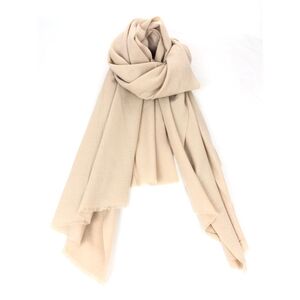 Écharpe unie légère en laine mélangée avec cachemire