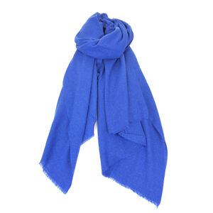 Écharpe unie légère en laine mélangée avec cachemire