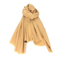 Écharpe unie légère en laine mélangée avec cachemire