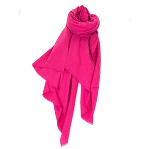 Écharpe unie légère en laine mélangée avec cachemire