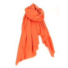 Écharpe unie légère en laine mélangée avec cachemire