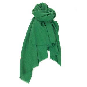 Écharpe unie légère en laine mélangée avec cachemire