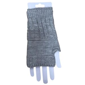Gants mitaines longues sans doigts en maille tricotée douce - 3 pcs