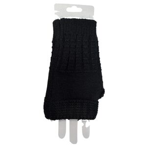 Gants mitaines longues sans doigts en maille tricotée douce - 12 pcs