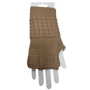 Gants mitaines longues sans doigts en maille tricotée douce - 12 pcs