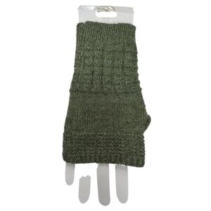 Gants mitaines longues sans doigts en maille tricotée douce - 12 pcs