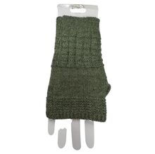 Gants mitaines longues sans doigts en maille tricotée douce - 12 pcs