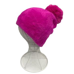 Bonnet en fausse fourrure ultra douce avec grand pompon - 3 pcs