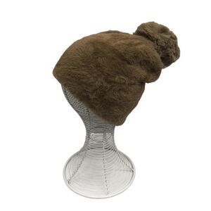 Bonnet en fausse fourrure ultra douce avec grand pompon - 3 pcs