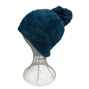 Bonnet en fausse fourrure ultra douce avec grand pompon - 12 pcs