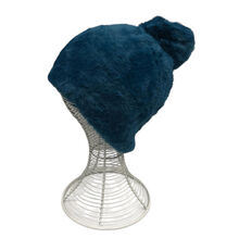 Bonnet en fausse fourrure ultra douce avec grand pompon - 12 pcs