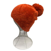 Bonnet en fausse fourrure ultra douce avec grand pompon - 12 pcs