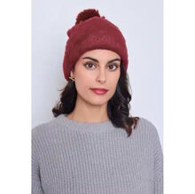 Bonnet en fausse fourrure ultra douce avec grand pompon - 12 pcs