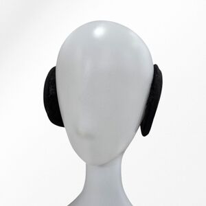 Cache-oreilles diamètre moyen à intérieur doux en moumoute fine noir