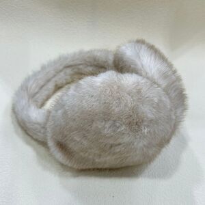 Cache-oreilles grand modèle en fausse fourrure à poils bicolores