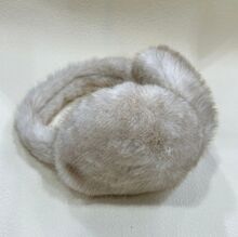 Cache-oreilles grand modèle en fausse fourrure à poils bicolores