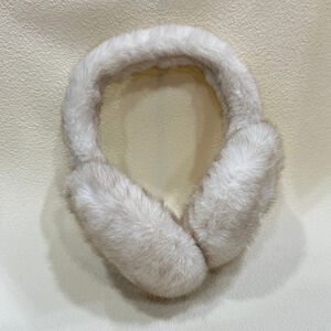 Cache-oreilles grand modèle en fausse fourrure à poils bicolores