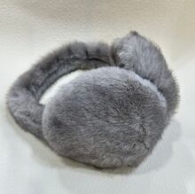 Cache-oreilles grand modèle en fausse fourrure à poils bicolores