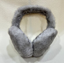 Cache-oreilles grand modèle en fausse fourrure à poils bicolores