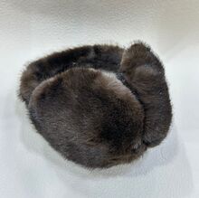 Cache-oreilles grand modèle en fausse fourrure à poils bicolores