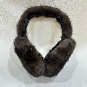 Cache-oreilles grand modèle en fausse fourrure à poils bicolores