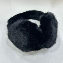 Cache-oreilles grand modèle en fausse fourrure à poils bicolores