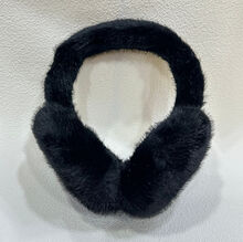 Cache-oreilles grand modèle en fausse fourrure à poils bicolores