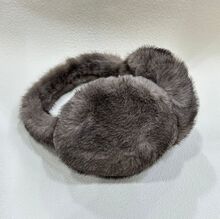 Cache-oreilles grand modèle en fausse fourrure à poils bicolores