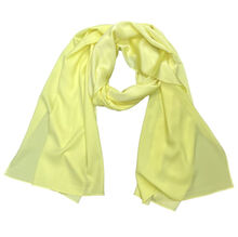 Écharpe satinée unie rectangulaire en tissu de viscose et soie