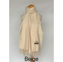 Écharpe douce unie à franges toucher cachemire