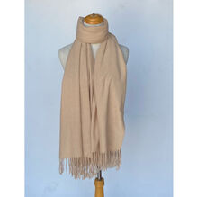 Écharpe douce unie à franges toucher cachemire