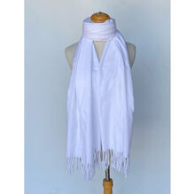 Écharpe douce unie à franges toucher cachemire