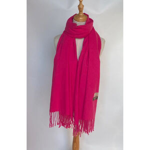 Écharpe douce unie à franges toucher cachemire